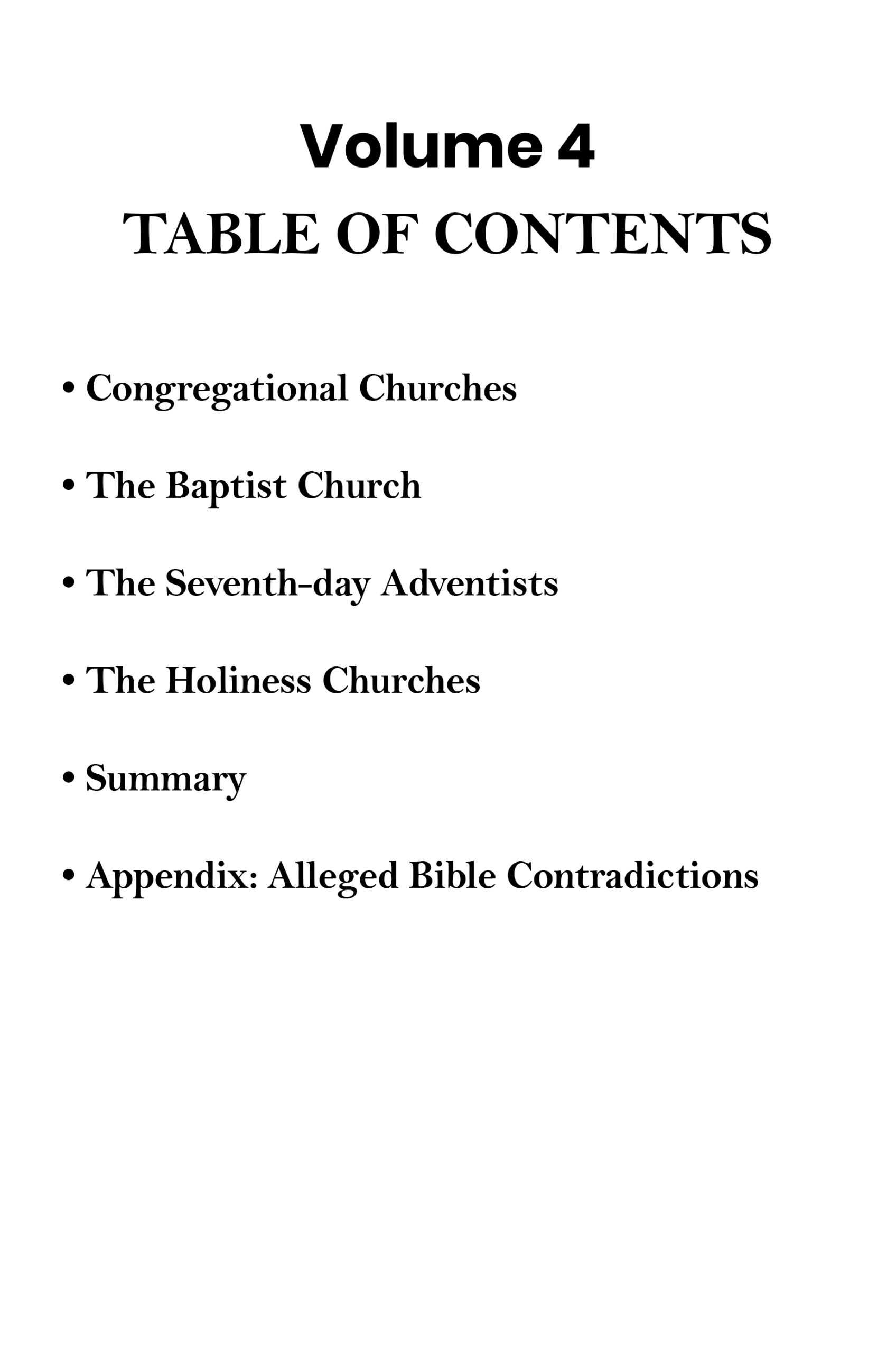 Table of Contents
